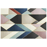 6'x9' Modern Abstract Gradient Geometric Multi-colored Rectangle Area Rug