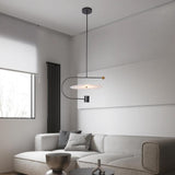 Modern Black Novelty Pendant Light 2-Light Elegant Hanging Light