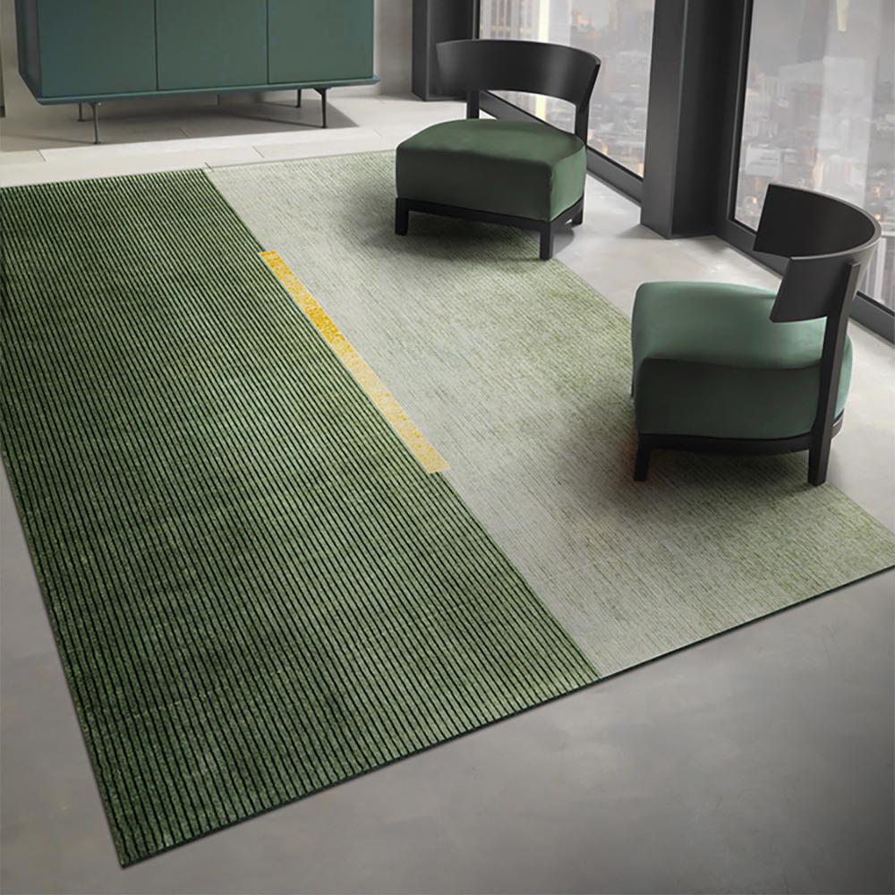 5' x 8' Rectangle Geomatric Contemporary Multipurpose Green Area Rug