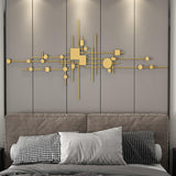 Luxury 3D Geometric Patterns Metal Wall Decor with Overlapping Effects