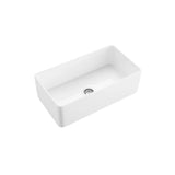 30'' Farmhouse Kitchen Sink Fireclay Rectangular Undermount Single Bowl in White