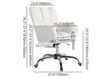 Modern Office Chair Upholstered Cotton & Linen Swivel Task Chair Height Adjustable