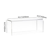 42.1" Modern Minimalist Acrylic Clear  Backless Entryway Bench