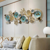 3D Lotus Leaves Wall Decor Home Luxury Metal Wall Art