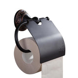 Bella Antique Black Wall Mounted Toilet Paper Holder & Cover Brass