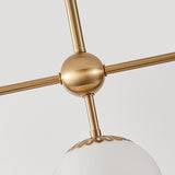Modern Gold Globe 3-Light Indoor Metal Kitchen Island Light
