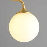 Modern Brass Sputnik Chandelier 9-Light with Glass Shade for Living Room