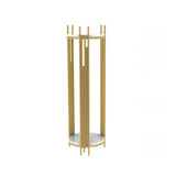 35.4" Tall Metal 2-Tiered Plant Stand Modern Corner Plant Stand Indoor