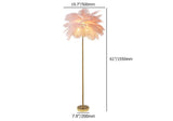 Pink Feather Gold Floor Lamp Unique Tree Standing Lamp