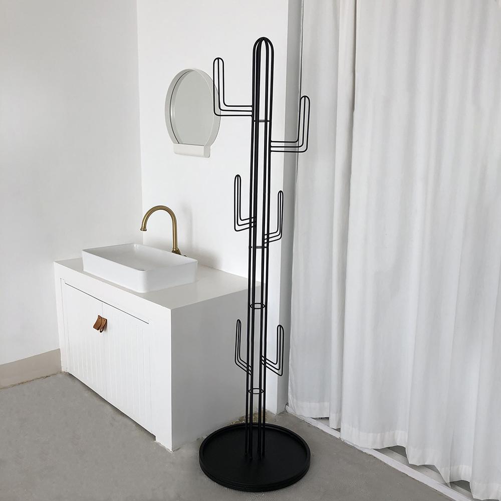 70.9" Clothing Rack Bedroom Entryway Coat Rack Freestanding Cactus Hall Tree in Green