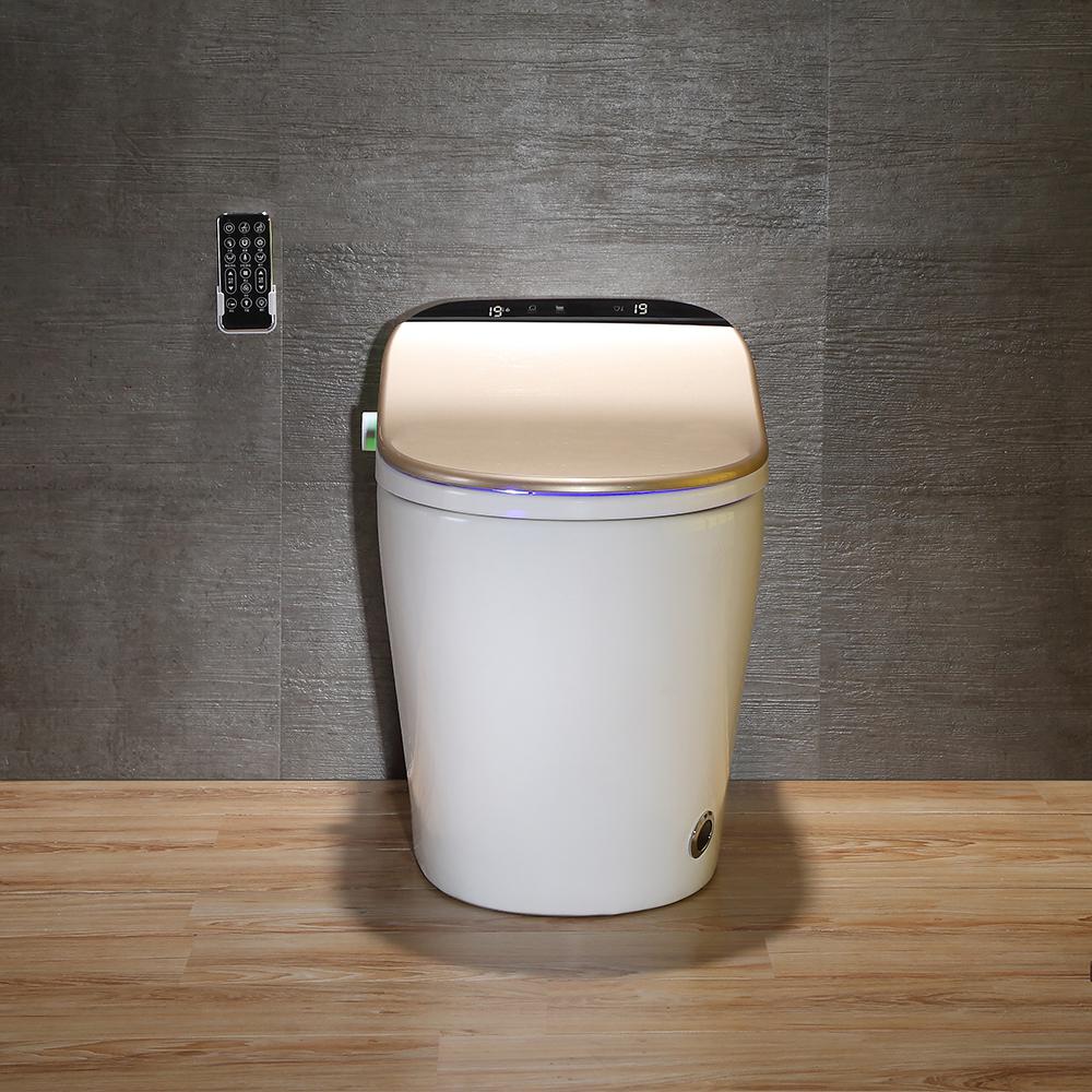 Modern Smart One-Piece 1.27 GPF Floor Mounted Elongated Toilet and Bidet with Seat