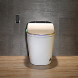 Modern Smart One-Piece 1.27 GPF Floor Mounted Elongated Toilet and Bidet with Seat