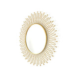 Modern & Luxury Round Gold Sun Metal Wall Mirror Decorative Art