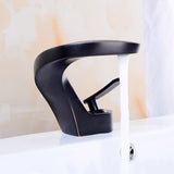 Modern Creative Bathroom Sink Faucet Single Handle One-Hole Sink Faucet Brass