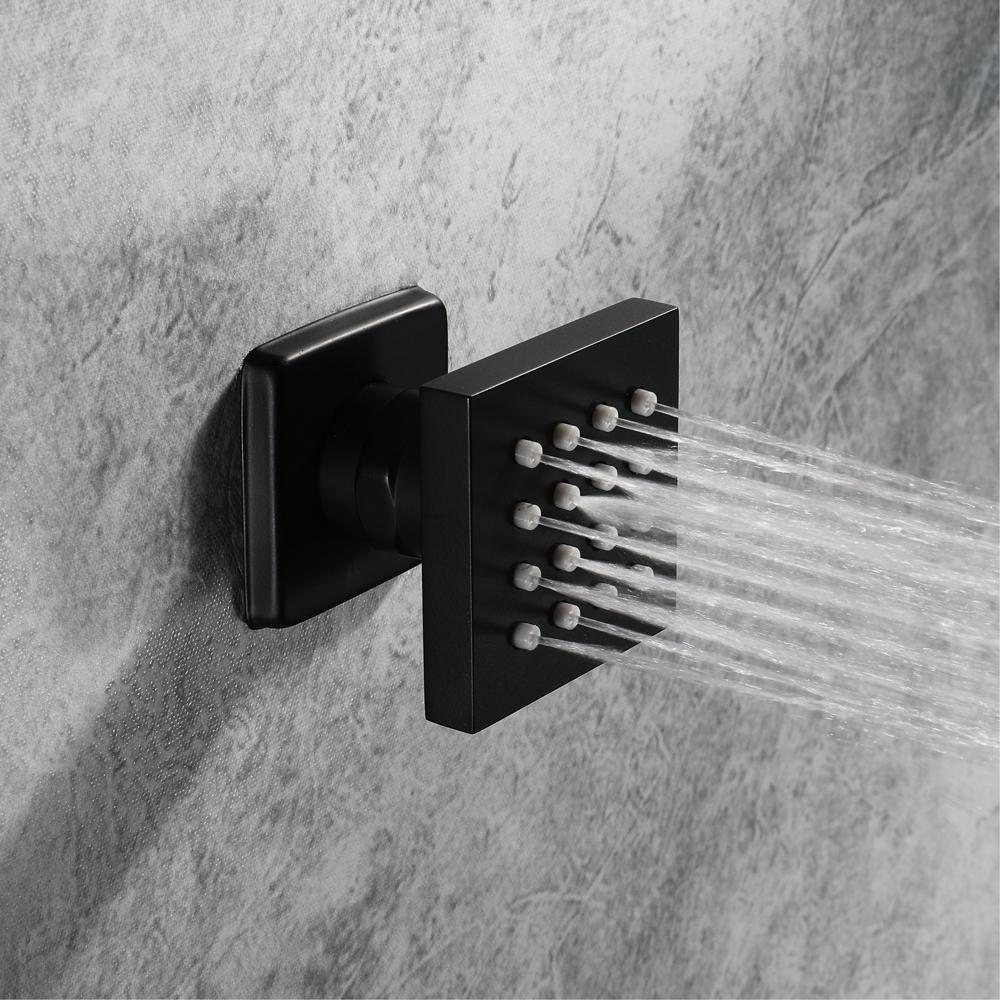 Wall-Mounted 23" Thermostatic Shower System in Gold 4 Functions