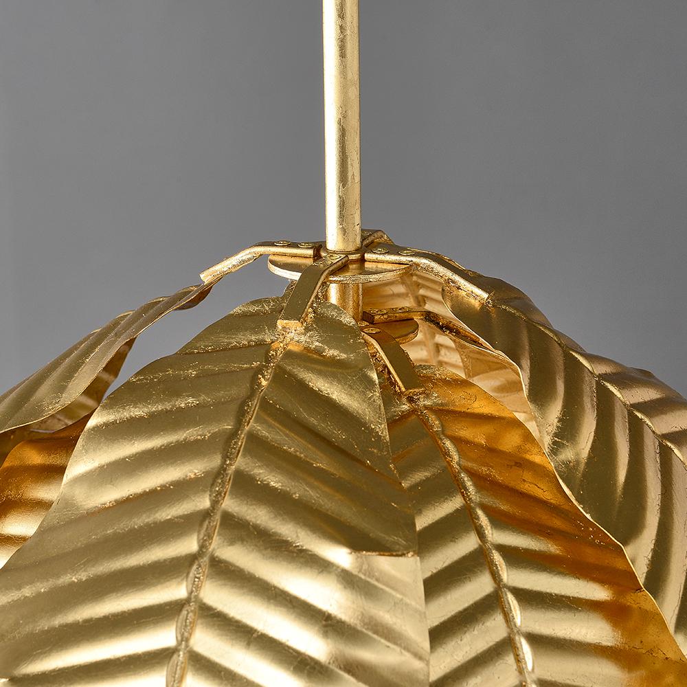 Glam Gold Leaf Chandelier Metal Leaves Pendant Light Lamp Fixture Living Room Bedroom