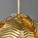 Glam Gold Leaf Chandelier Metal Leaves Pendant Light Lamp Fixture Living Room Bedroom
