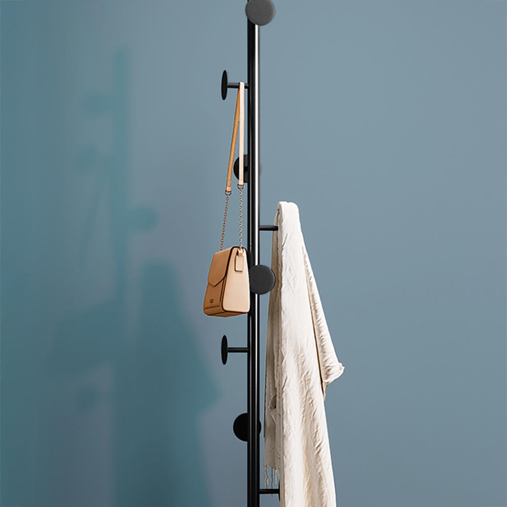 Coat Rack Brass Gold Round Hooks Entryway Freestanding Coat Hanger Marble Base