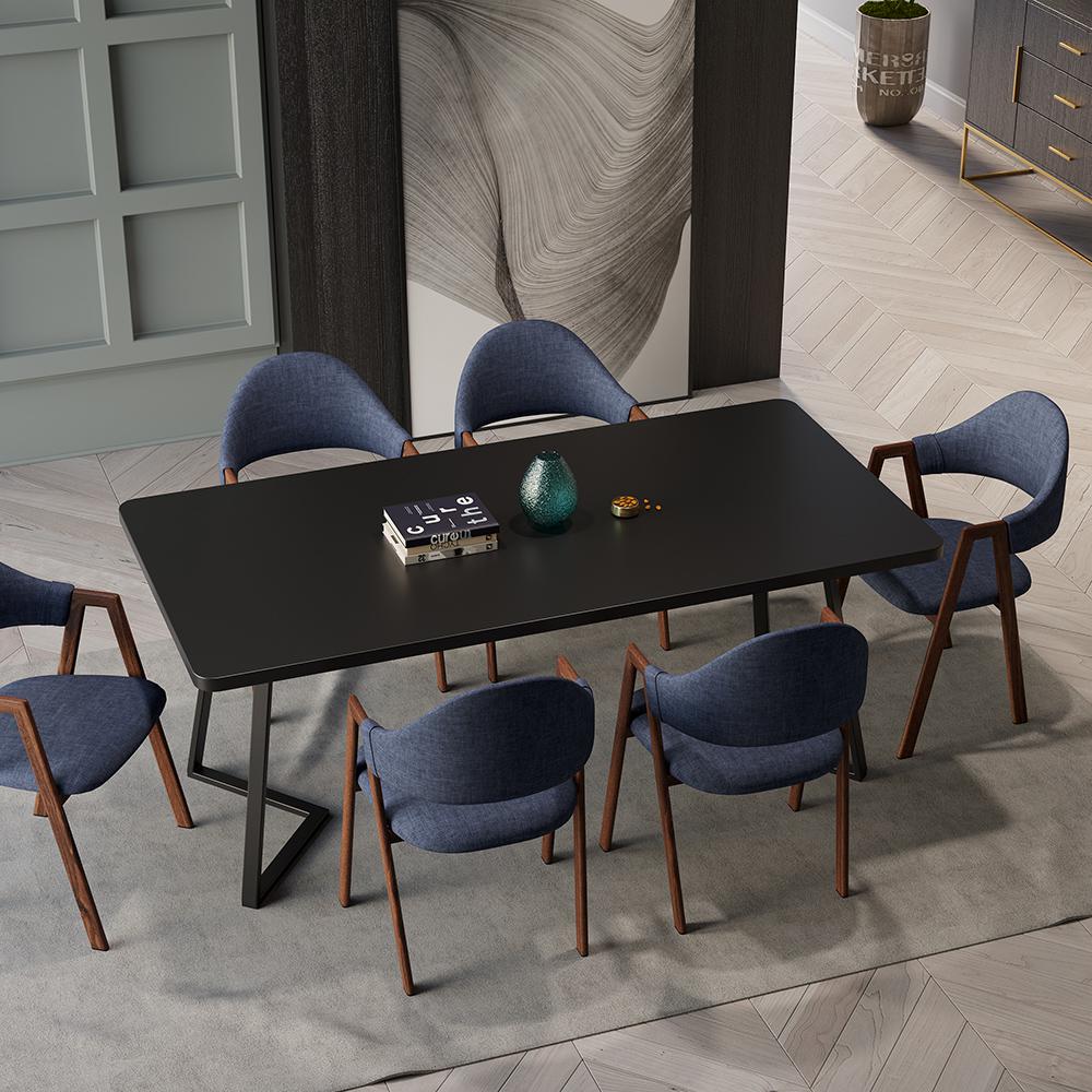 Gray Linen Upholstered Dining Chair Side Chair (Set of 2)