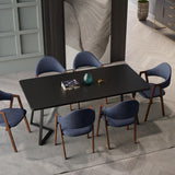 Gray Linen Upholstered Dining Chair Side Chair (Set of 2)