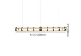 Modern Gold Cylinder Kitchen Island Light Linear Pendant Light for Dining Room