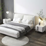 Modern Nightstand with Drawers & Sintered Stone Top Freestanding Bedside Table in Green