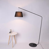 69" Black Powder Metal Floor Lamp Overarching Standing Lamp