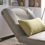 33.5" Beige Lay-down Singer Sleeper Sofa Bed Lounge Chair