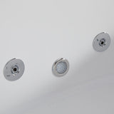 71" Acrylic Oval Whirlpool Water Massage Freestanding Bathtub in White