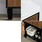 36" Free-Standing Bathroom Vanity with Sink Rustic Single Sink Vanity with Drawers