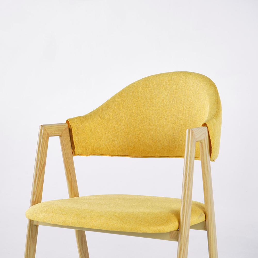 Gray Linen Upholstered Dining Chair Side Chair (Set of 2)