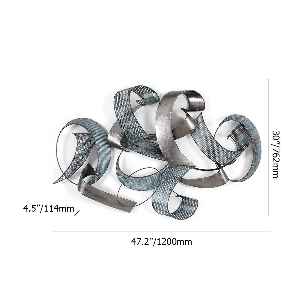 Modern Irregular Metal Wall Decor Abstract Overlapping Wall Art