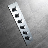 Wall-Mounted 20" Music Shower System Rainfall 5 Functions Thermostatic