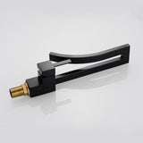 Single Handle Single Hole Bathroom Sink Faucet with Waterfall Spout in Chrome Brass