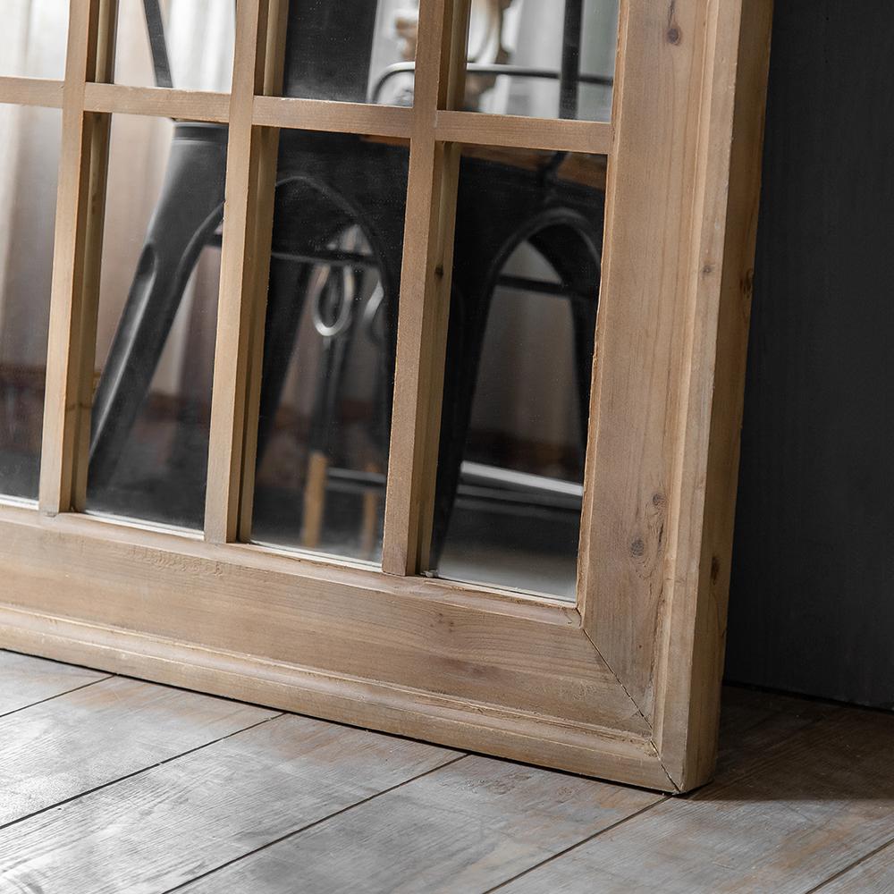 Farmhouse Full Length Mirror Wood Rectangle Floor Mirror