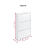 Modern Steel Slim Narrow Shoe Storage Cabinets Wall Mounted Black/White