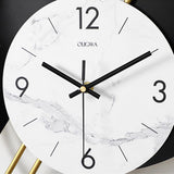 Modern Distinctive Metal Wall Clock with Gold Pendulum