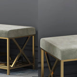 Gray Entryway Bench with Storage Upholstered Storage Bench for Living Room