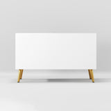 White Contemporary Upholstered Shoe Rack Bench with Storage Cabinet and Shelf Entryway