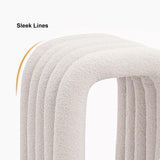 Modern White Boucle Dining Room Chair Side Chair (Set of 2)