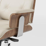Modern Black Home Office Chair Upholstered Swivel Task Office Chair Height