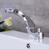 Modern Creative Bathroom Sink Faucet Single Handle One-Hole Sink Faucet Brass