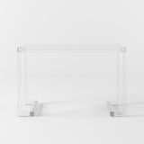 Savea 47.2" Modern Rectangular Clear Tempered Glass Office Writing Desk