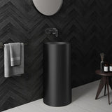 Gold Modern Luxury Round Stainless Steel Sink Pedestal Sink Freestanding