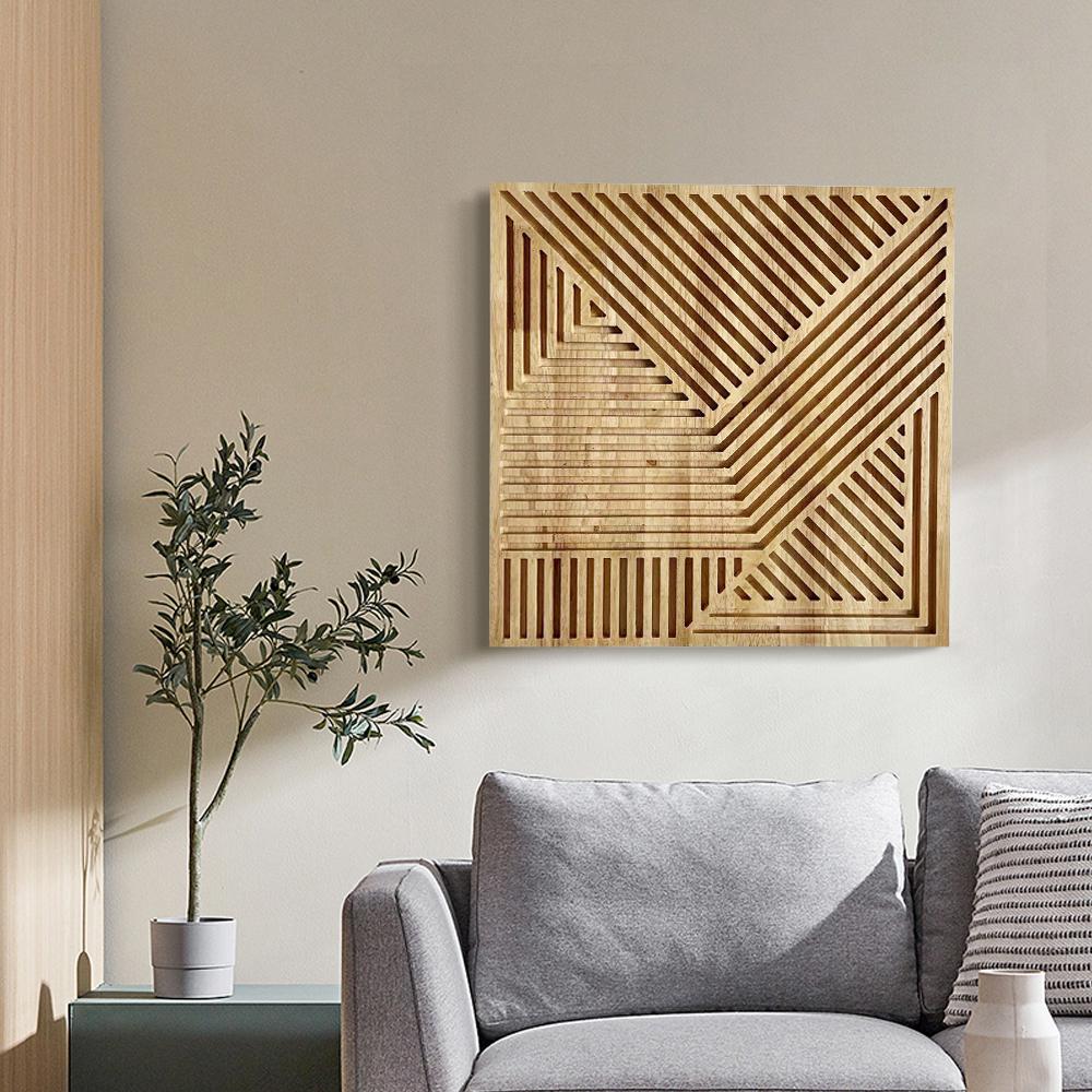Farmhouse Wood Wall Decor Geometric Home Wall Accent