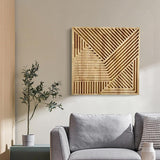 Farmhouse Wood Wall Decor Geometric Home Wall Accent