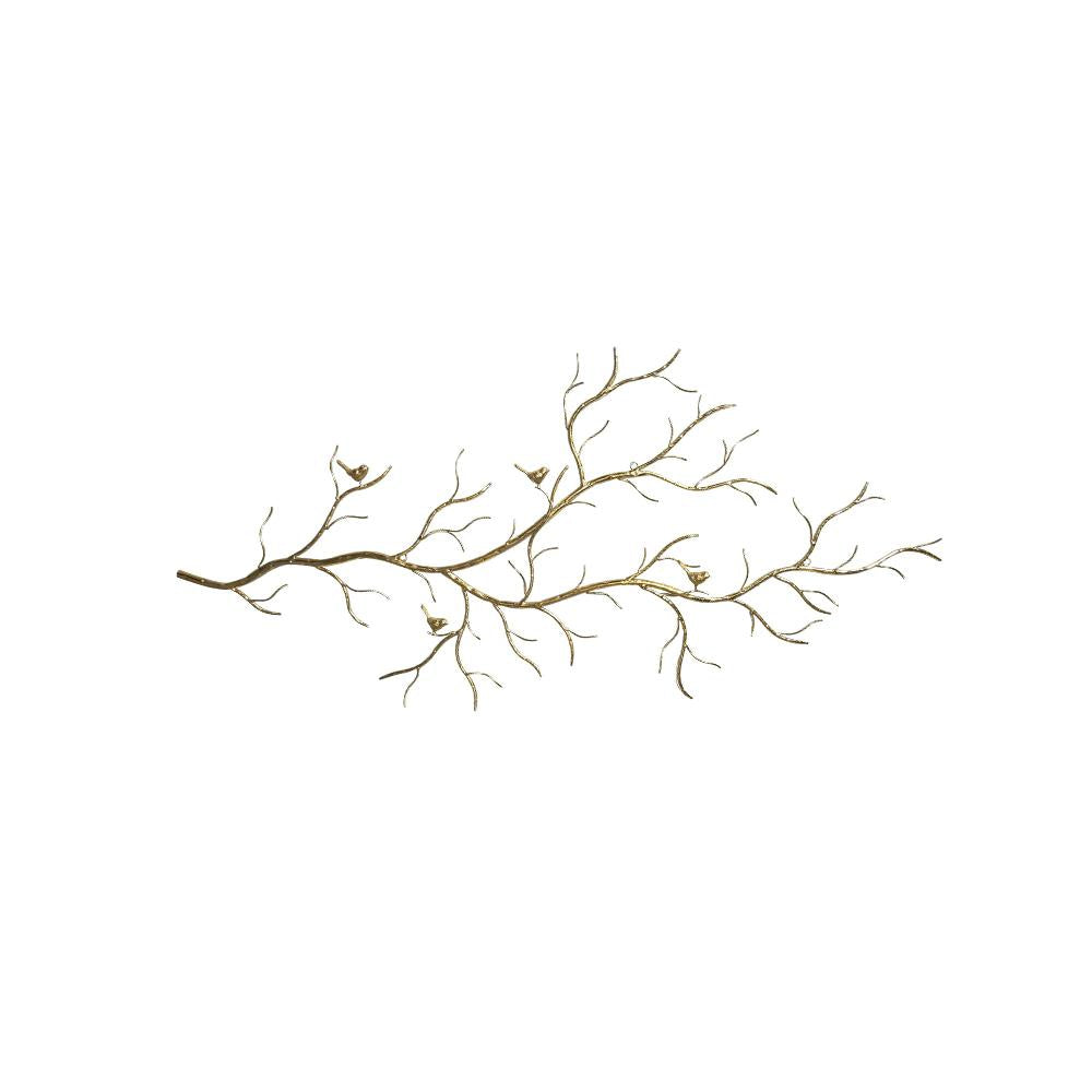 Luxury Creative Metal Branch & Birds Wall Decor Home Art in Gold