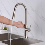 Kitchen Faucet with Sprayer Pull Down Touch Faucet Brushed Nickel Stainless Steel
