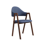 Gray Linen Upholstered Dining Chair Side Chair (Set of 2)