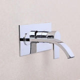 Virt Contemporary Single Handle Wall Mount Bathroom Sink Faucet Polished Chrome